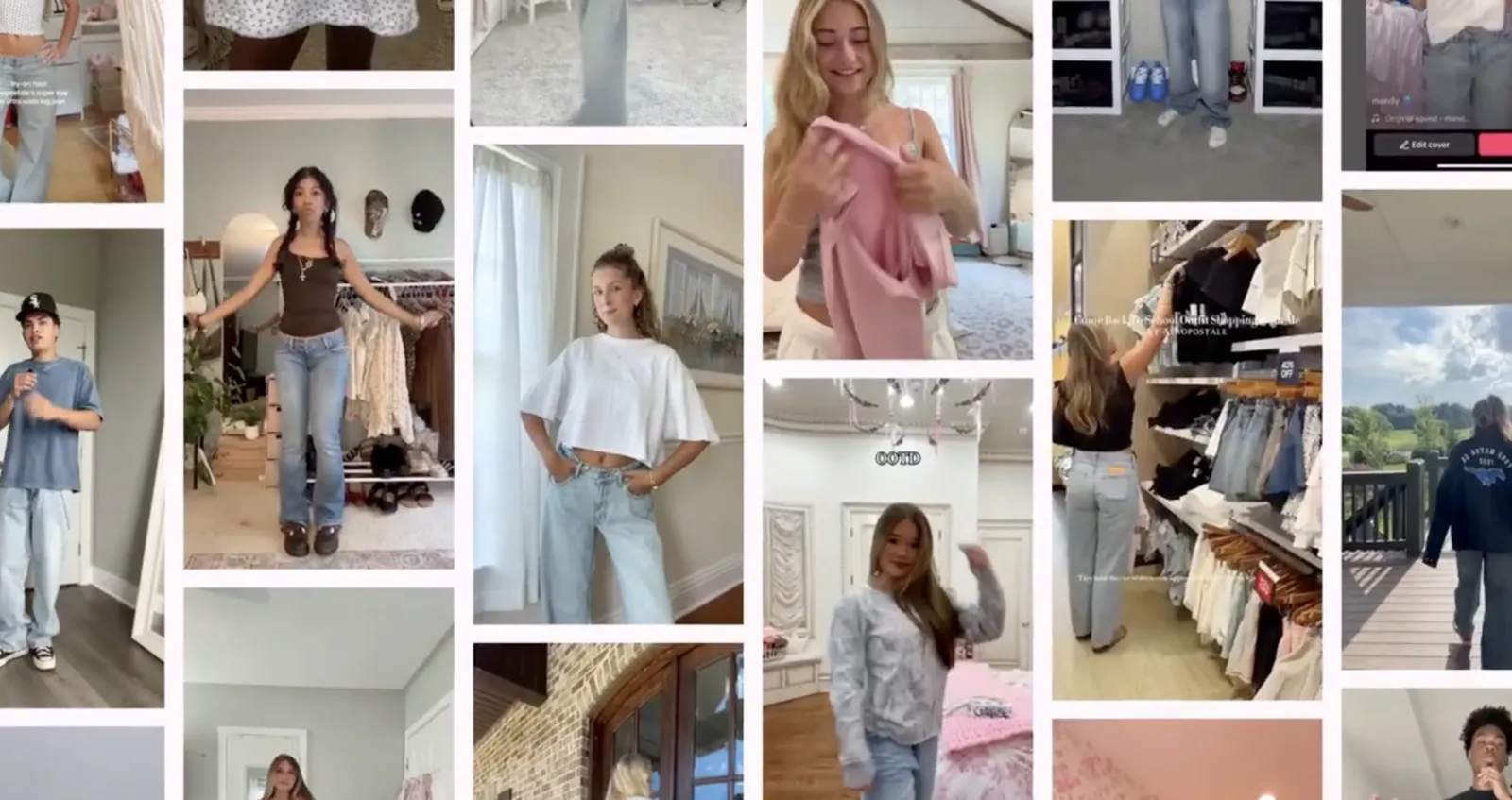 Aeropostale A Team associates creating content in store and at home