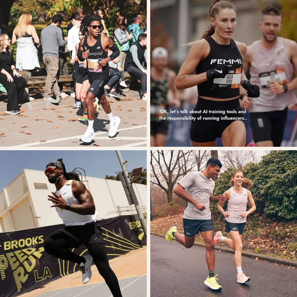 Running creator content from races, track sessions and road runs, published through Creatable